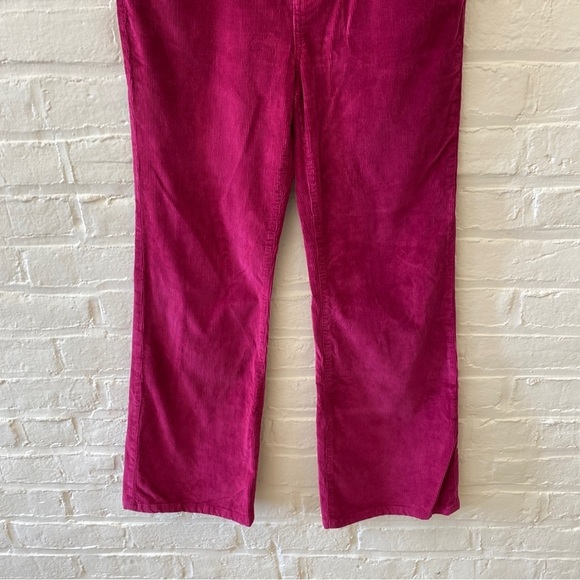 Current/Elliot || Corduroy Crop Flare Pants Magenta Fuchsia Pink 29 - Picture 7 of 10